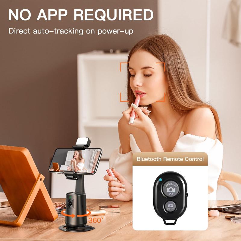 Auto Face Tracking Gimbal Stabilizer Tripod for iPhone, Phone Tripod GimbalStabilizer, Phone Accessories with Remote, 360°Rotatable Handheld Video, Stocking Fillers Gift