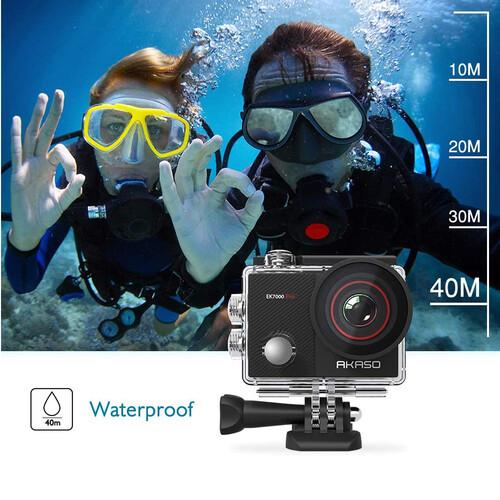 AKASO EK7000 Pro 4K Action Camera with Touch Screen EIS Waterproof Camera Remote Control Underwater Camera with Helmet Accessories Kit