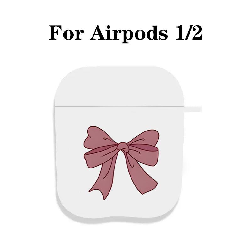 Cute Bowknot Pattern Earphone Case, TPU Earphone Protective Cover, Earphone Accessories Compatible with AirPods 1 2, AirPods 3, AirPods Pro