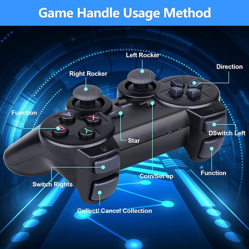 X2 Retro Game Stick,Wireless Retro Game Console 128G, Built-in 40+ Emulators, 40000+ Games, 4K HDMI Output with 2.4GHz Wireless Controller, Plug and Retro Play Video Games for TV x2  game