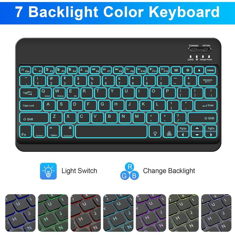 Soppy keyboard case with mouse for Galaxy Tab S10 + S9 + S9 Fe +  S8 +  S7 +  S7 FE 12.4 