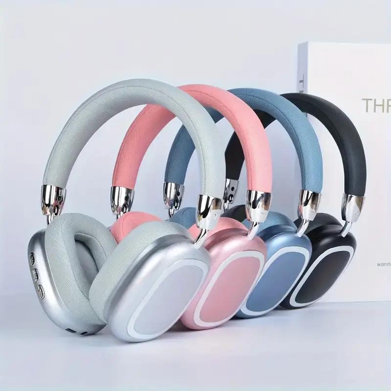 Christmas Gift, Wireless On-ear Headphones, Stereo Headphones With Microphone, Immersive Bass, Foldable Design,USB-C Charging Port, FM Radio, SD TF, Sports Headphones, Gaming Headphones airpods max  elastic