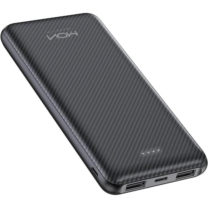 Power Bank Portable Charger 10000mAh USB-C in Out, 5V 3A Slimmest Battery Pack for Heated Jackets Vests, Compatible with iPhone 15 14 13 12, Galaxy S24 S23 S22, iPad, Pixel, etc (Black)