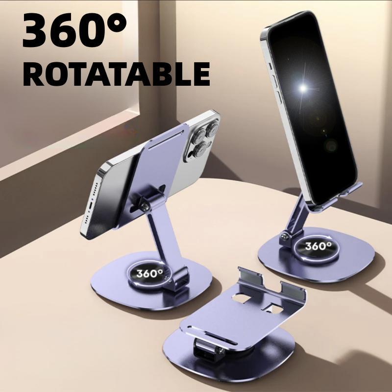 360° Rotatable Phone Holder, Portable Adjustable Desktop Phone Stand, Universal Phone Accessories for Office, Online Classes, TV, Live Streaming