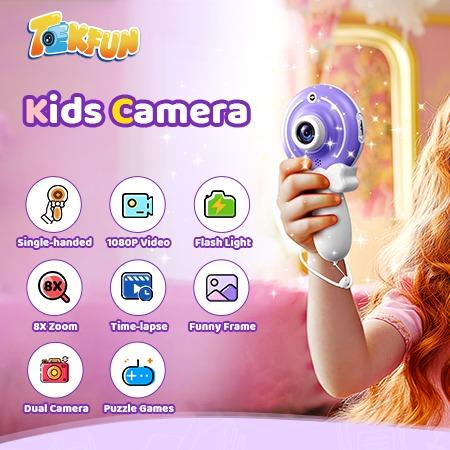 Kids Camera Toy Handheld Camera Portable 1080P HD Video Selfie Digital Camera Birthday Gifts Cable Interactive Selfie Sd Kids Touchscreen