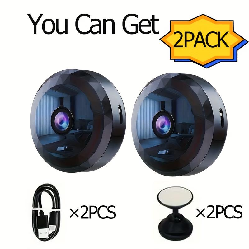 2PACK 3PACK Wireless Mini WiFi Security Camera With Night Vision Function, Motion Detection Function, Rechargeable Battery - Easy To Install And Control Applications