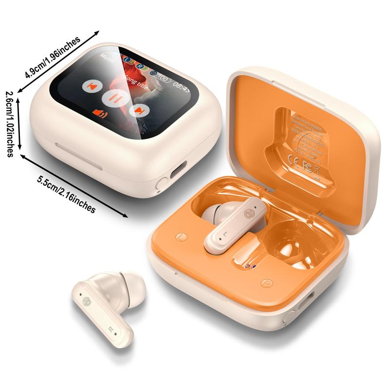 THREE PEACHES Wireless Earphone, In-ear Design Noise Cancelling Earphone with Charging Case, Touch Control Bluetooth-compatible Earbuds for Gaming & Sports & More