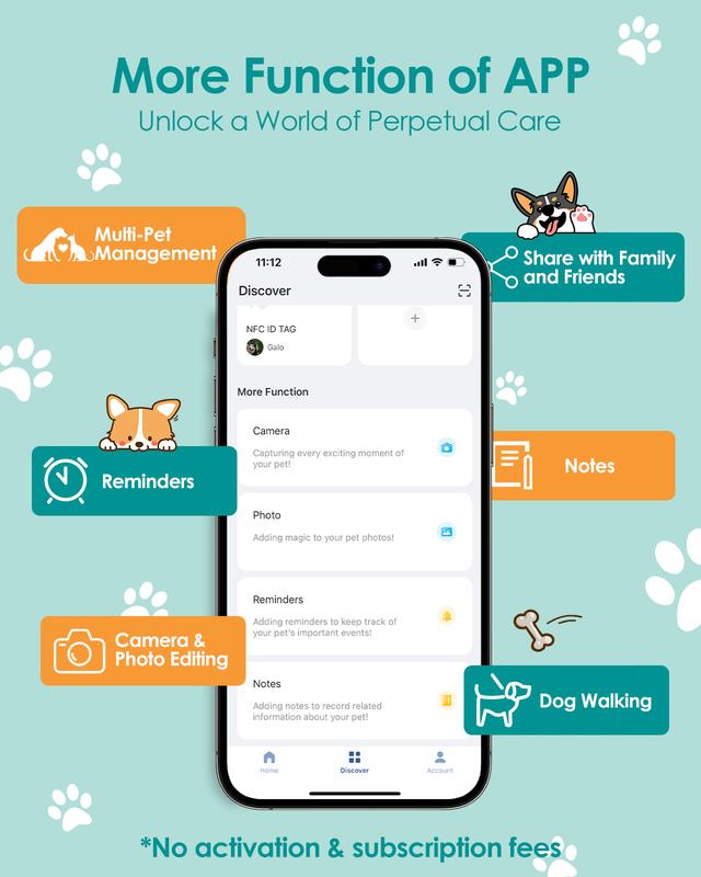 Pawview AirTag Anti-Lost Dog Collar Holder – Smart Pet Tracker with QR Code, GPS Location, App Control, Online Profile & Contact Info for Cats & Dogs iyoshop  dog