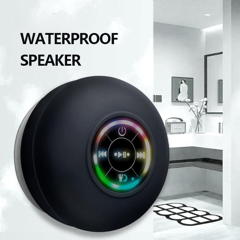 Mini Portable Wireless Speaker, Rechargeable Waterproof Speaker with LED Light,  Wireless Stereo for Beach,Christmas ,Shower & Home wireless speaker Mini Bluetooth Audio Smartphone