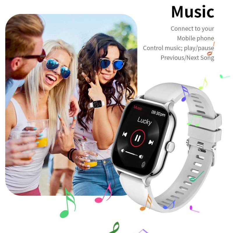 Multifunctional Smart Watch, 1 Count Fashion Digital Watch with Weather Forcast Music Control, 1.85 in Screen, Sports Watch for Women & Men