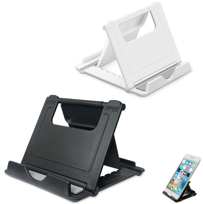 2 Pack Cell Phone Stand, Foldable Phone Holder for Desk Compatible with Phone 15 14 13 12 11 Pro Xs Xs Max Xr X 8, Nintendo Switch, All Phones, Black & White