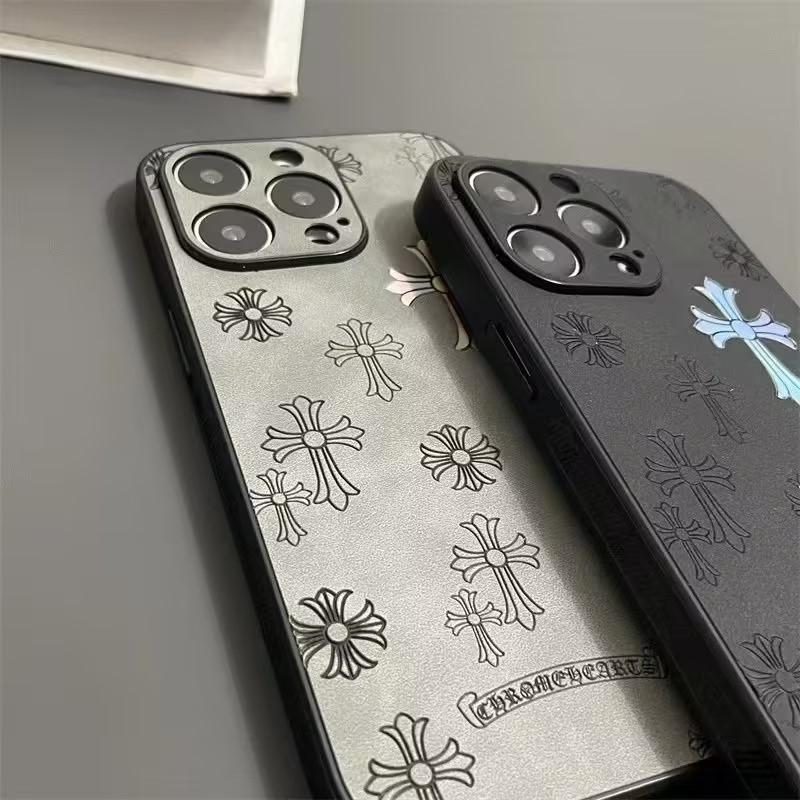 Trendy brand personalized anti drop laser cross phone case,iphone 11 12 13 14 15pro promax phone cover