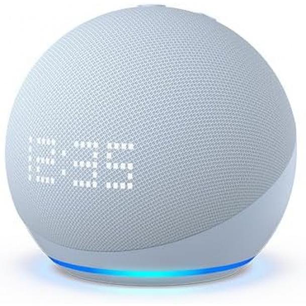 with clock | Bluetooth Smart Speaker with Alexa - Enhanced Audio and LED Display