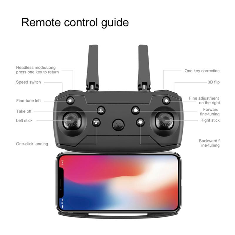 Drone with 1080 Dual Camera for Kids Foldable Mini Drone for Kids Boys Beginners 4 Batteries Toys Drone Gestures Selfie One Key Start 360° Flips Toy Gifts for Boys Black E88