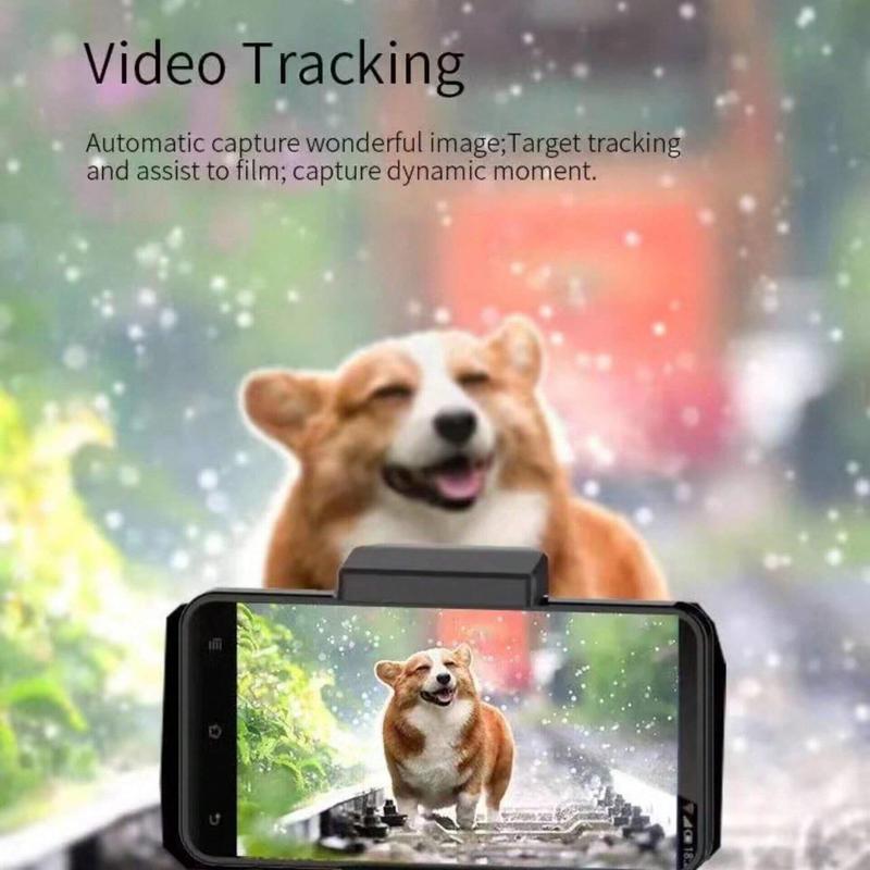 Portable Phone Selfie Stabilizer, 360° Intelligent Shooting Phone Stabilizer with Object Tracking, Universal Phone Accessories for Home & Office