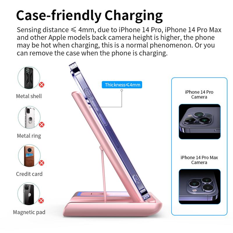 BlackFriday 3 in 1 Fast Charging Station, Folding Travel Wireless Charger Stand for iPhone 15,14,13,12,11 Pro Max Plus,X,XR,XS Max,SE,8 Plus,Apple Watch 1-8,Airpods 3 2 Pro fast charge