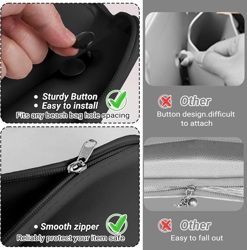 Bogg Bag Phone Holder| Momlife Charms,Soft Silicone Insert Accessories and Attachment Compatible with All Bogg Bags, Black