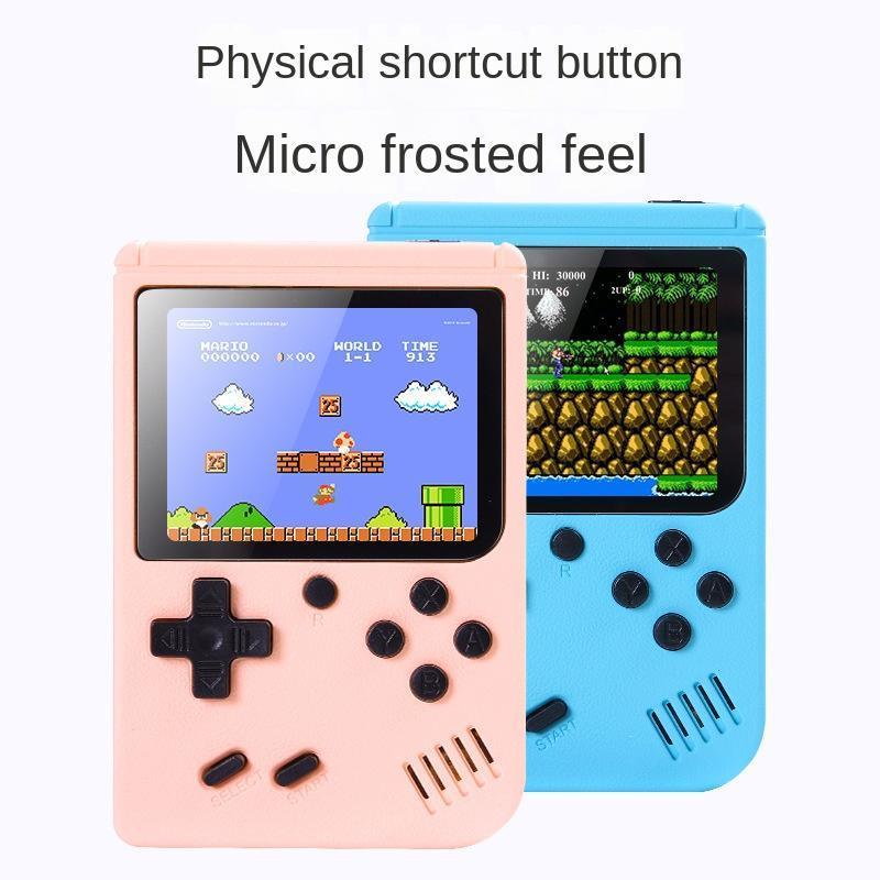 QEK limited time promotion Macaron 3.0-inch handheld game console, children's nostalgic toy 500 in one, retro mini PSP, retro portable mini handheld video game console