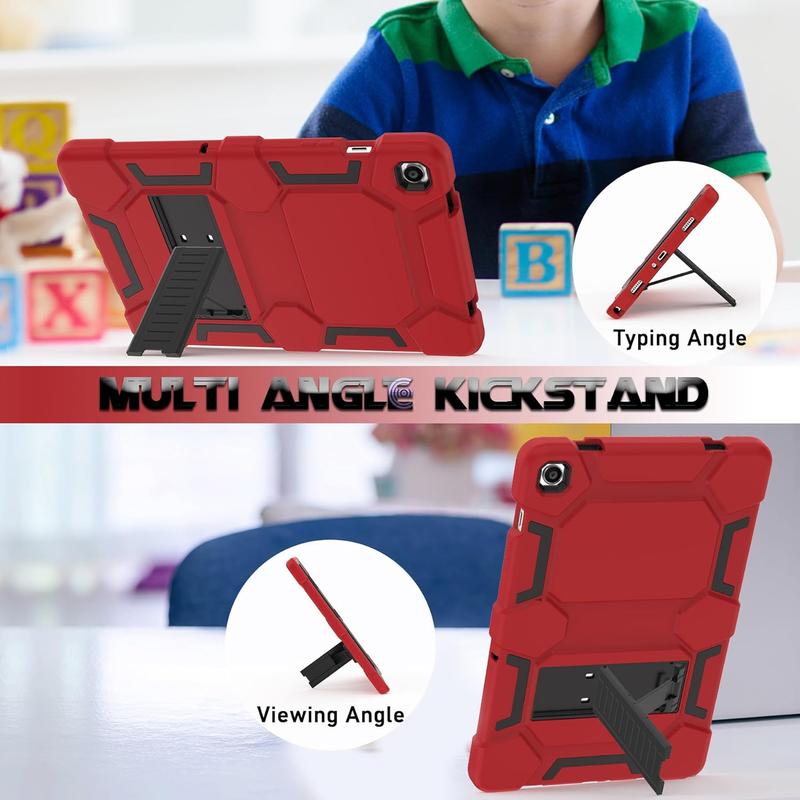 Case Compatible with  Galaxy Tab A9+   A9 Plus 11 inch 2023 - Heavy Duty Rugged Shockproof Protective Cover with Kickstand - for  Tab A9+ Tablet (SM-X210 X216 X218), Red+Black