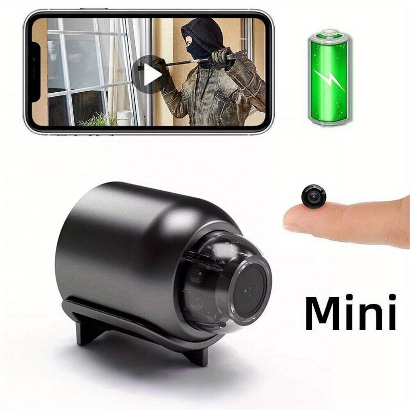 Mini WIFI Camera 1080P HD Night Vision Included Motion Detection Remote Monitoring 160 Wide Angle Micro Monitor for Home Office Store Warehouse