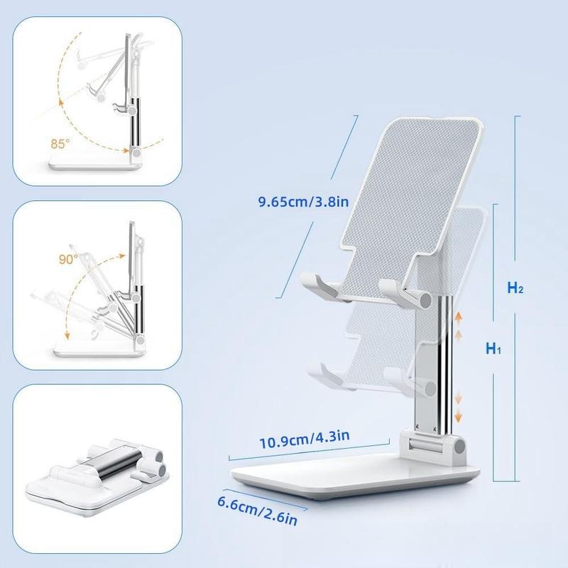 Desktop Phone Holder, Foldable & Adjustable Phone Stand, Universal Mobile Phone Holder for Home Office, Phone Accessories