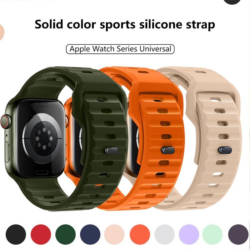 Sport Band for Apple Watch Ultra 2 Band 49mm 46mm 45mm 44mm 42mm, Soft Silicone Wristbands, Waterproof Replacement Strap for iWatch Series 10 9 8 7 6 5 4 SE