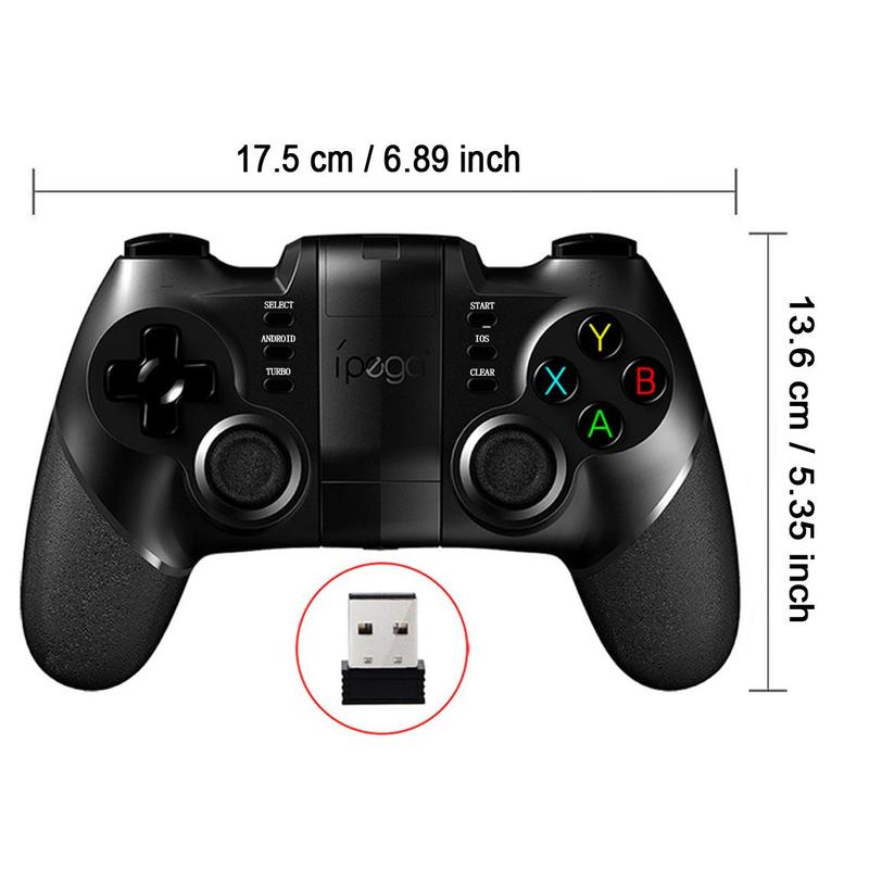 Wireless Gamepad, 2.4G Wireless Game Controller with Receiver, Gamepad for iPhone Android PC Playstation 4 3 PS4 PS3 Nintendo Switch, Gaming Console Accessories, Stocking Fillers Gift