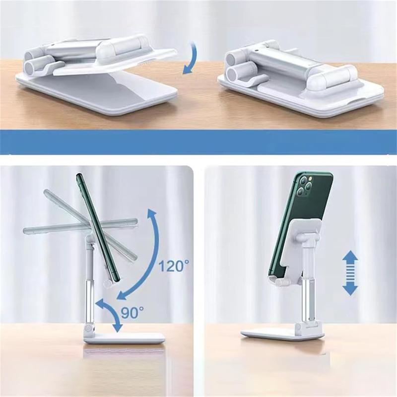 Desktop Phone Holder, Foldable & Adjustable Phone Stand, Universal Mobile Phone Holder for Home Office, Phone Accessories