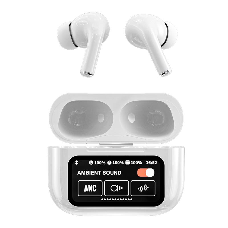 In-ear Design Wireless Earphone, Noise Cancelling Earbuds with Touch Screen Charging Case, TWS Bluetooth-compatible Earbuds for iPhone Android Audio Headphones，With lanyard