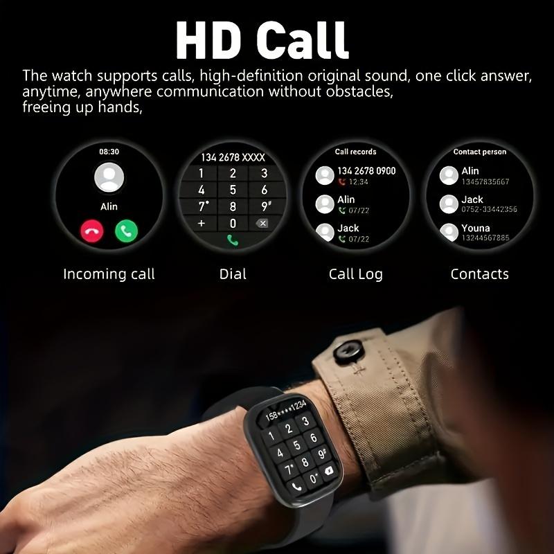 2024 Hot New 2.01 Inch Touch Screen Dual Band Smartwatch For Men And Women, Talking Function, Steps & Calories Tracking, Call Message Reminder, Multi-functional Fitness And Sports Smart Band, Wireless Connection For Android Phones And IPhon