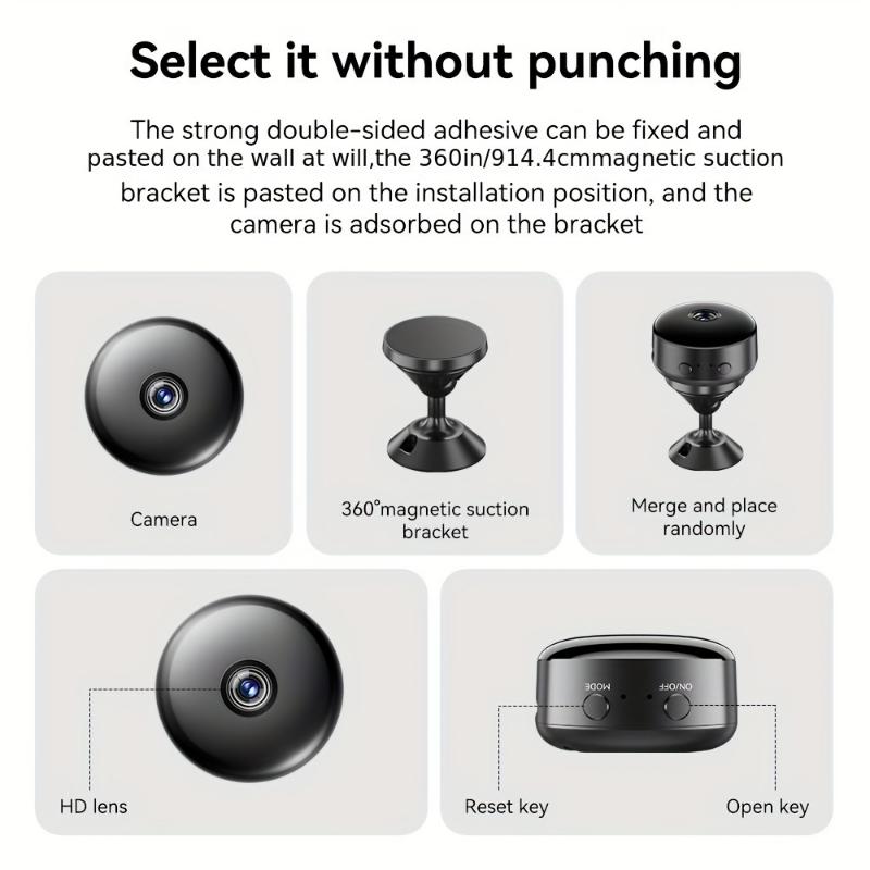 Small Wireless WiFi Camera Hidden Security Cameras, Mini Nanny Cam Smart Home, Pet Dog Youngsters Camera Indoor Outdoor Remote Portable, Phone APP Room Camera