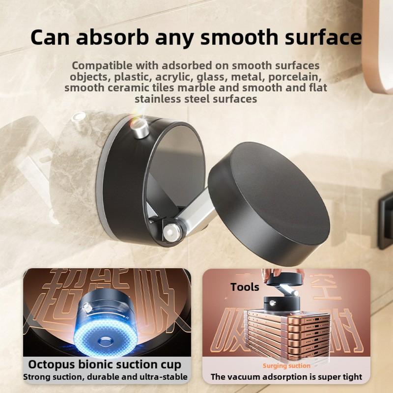 Vacuum Magnetic Phone Holder – Strong Suction, Foldable, Portable, Perfect for Car and Desk Use