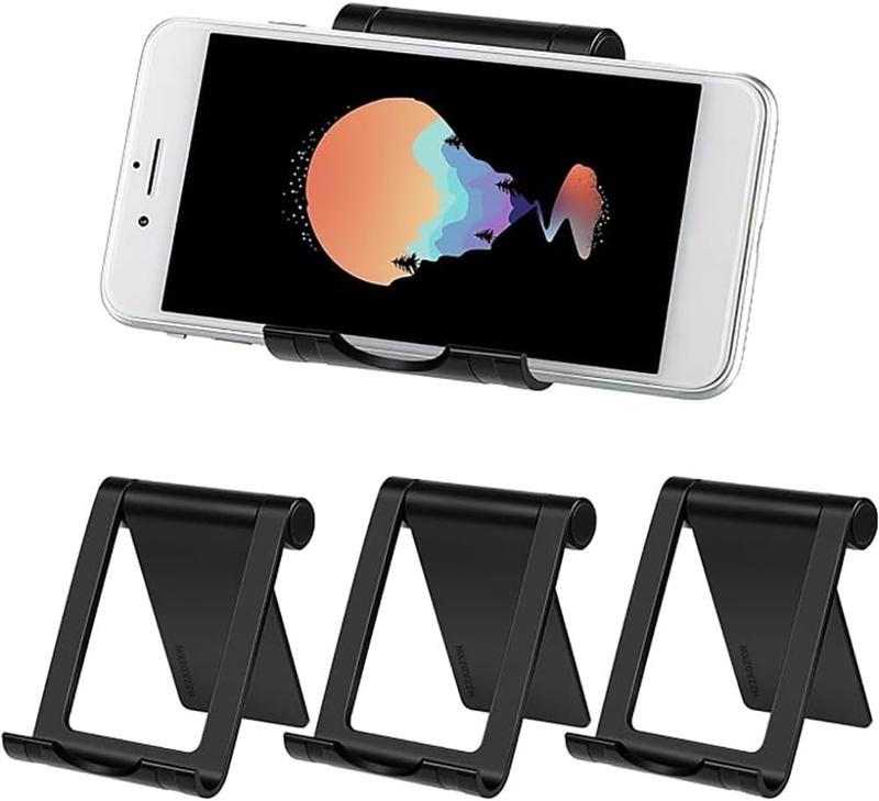 5 Pieces Cell Phone Stand Foldable Phone Holder Multi-Angle Universal Mobile Phone Stand Portable Smartphone Dock Compatible with Most Cell Phone and Tablet for Desk，5 Colors