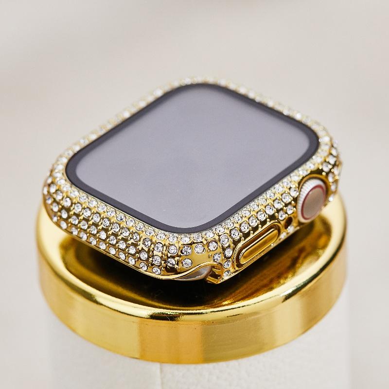 MISSAIR Full Diamond Waterproof Protective Cover Case Compatible with Apple Watch 40mm 41mm 44mm 45mm Wearable Accessories - Screen Protector Cover