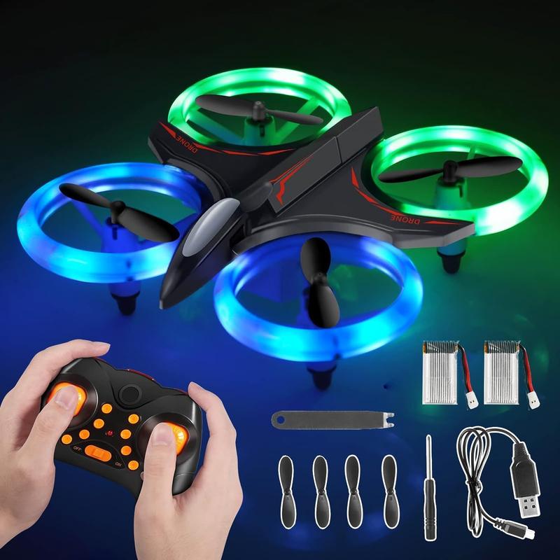 Mini Drone for Kids, LED RC Drone, Remote Control RC Quadcopter, with 360° 3D Eversion and Throwing Flight Function, Gift Toys for Boys & Girls