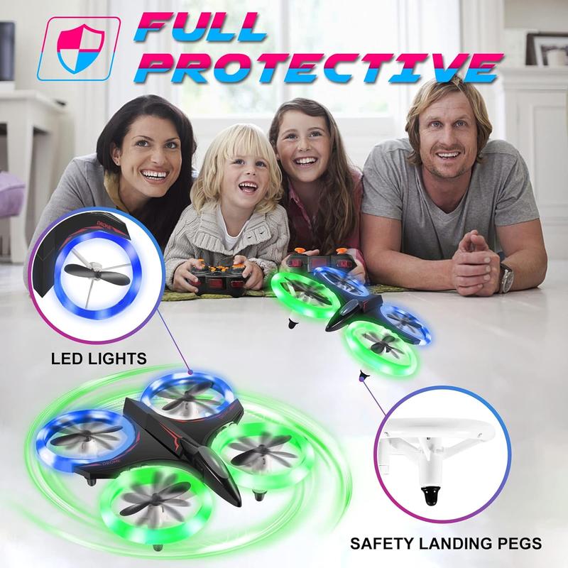 Mini Drone for Kids, LED RC Drone, Remote Control RC Quadcopter, with 360° 3D Eversion and Throwing Flight Function, Gift Toys for Boys & Girls