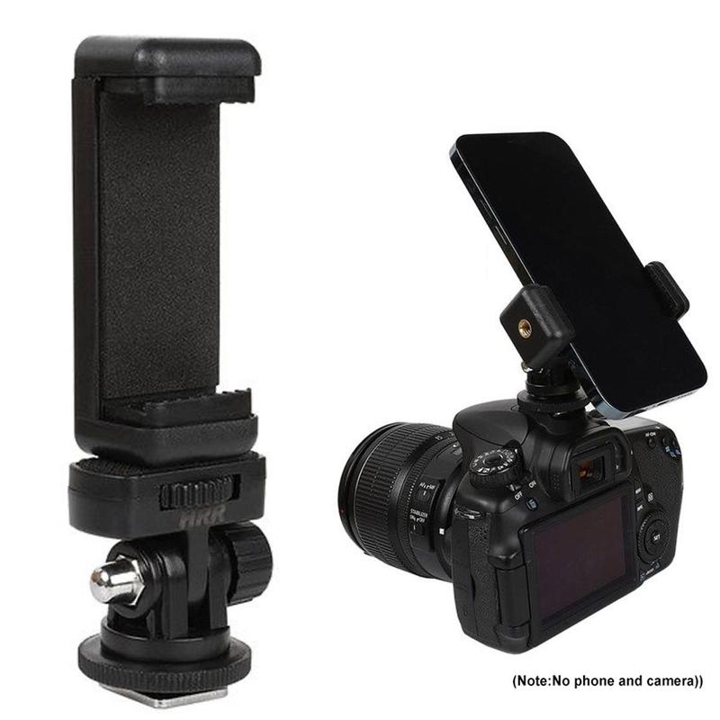 Camera Monitor Adapter, 1 Count Low Angle Viewing Hot & Cold Shoe Mount with Phone Clip Holder, Camera Accessories for Canon & Nikon Cameras