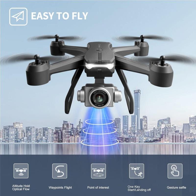 4DRC V14 RC Drone WIFI FPV 4K HD Wide Angle Dual Camera Quadcopter Portable With Bag ,2 Batteries Drone For Beginner,Headless Mode,Gesture Photo