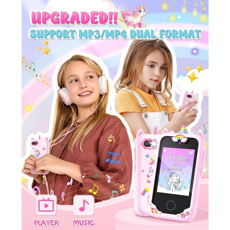 Phone Gifts for Girls  6-8 with Camera Christmas Stocking Stuffers for   for   7 6 8 10 Year Old Birthday Gift Ideas with 8G SD Card (Pink)