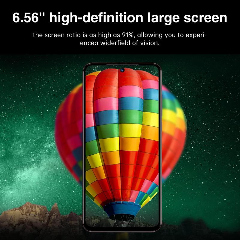 6.56 Inch HD Screen Android Smart Phone, 2GB RAM + 64GB ROM Smartphone, 3200mAh Long Standby Mobile Smartphone