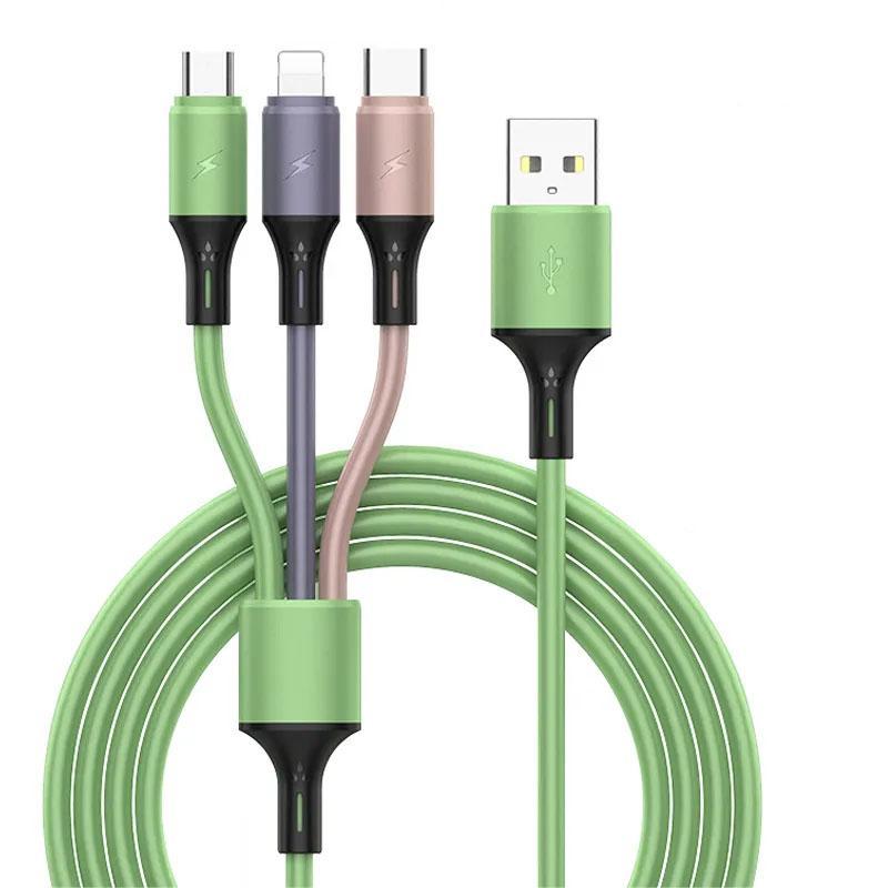 3 In 1 Charging Data Cable, 3 In 1 Charging Data Cable, Multifunctional Charging Data Cable For Android Type C iPhone