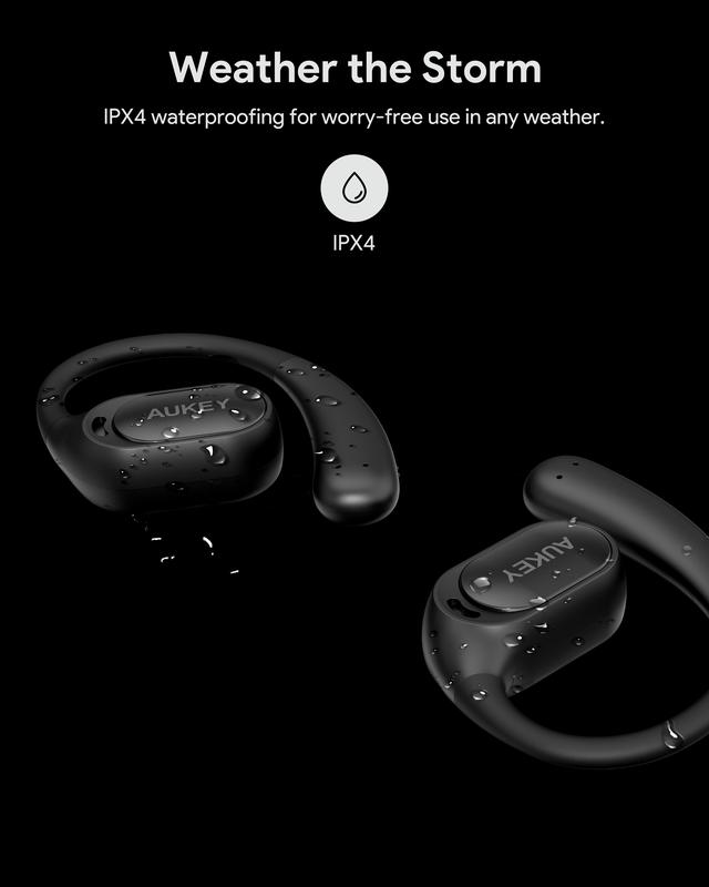 AUKEY EP-S1 Open Earbuds Wearable Stereo with Bluetooth 5.4, AI ENC Noise Reduction, IPX4 Waterproof,OWS Headphones Lightweight Design Headphone