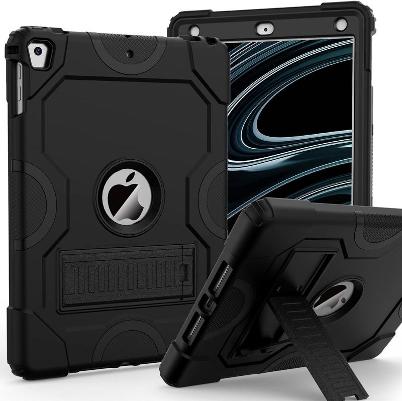 Case for iPad 6th 5th Generation (9.7 Inch, 2018 2017 Model),iPad Air 2   1st Case, iPad Pro 9.7 Case 2016,Heavy Duty Shockproof Rugged Protective Case for iPad 9.7 Inch,Black