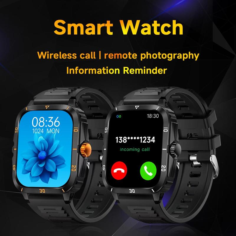 2.01 Inch Multifunctional Smart Watch, Fashionable Digital Watch with Answer Dial, Message Alerts, Music Player, Fitness Tracker with 100+ Exercise Modes Support