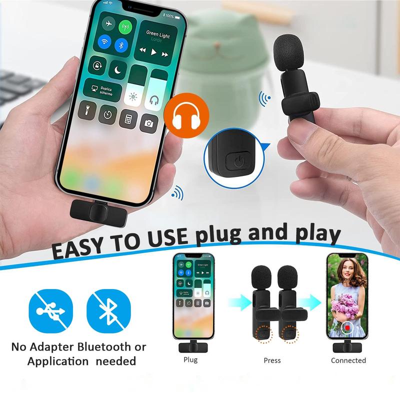 Portable Wireless Lavalier Microphone,The Versatile Lavalier Mic: Wireless Audio for Video, Teaching & More Charging Bluetooth