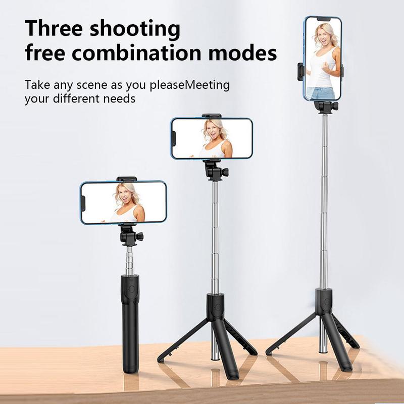 Wireless Selfie Stick Tripod Stand with Remote, Extendable Phone Tripod Stand, Phone Accessories for Live Streaming Selfie Photos