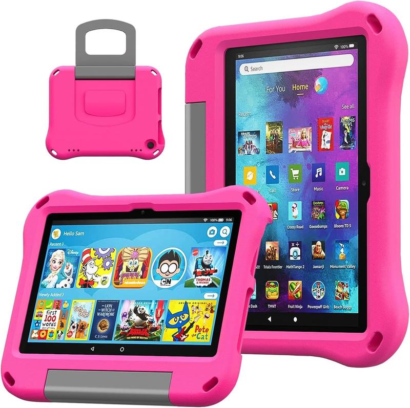 Fire HD 8 Tablet Case for Kids,Kindle Fire HD 8 Case, Fire Tablet 8 Case, Shockproof Handle Stand Kids Case Cover for  Kindle Fire HD 8 8 Plus(12 10th Generation,2022 2024 Release)