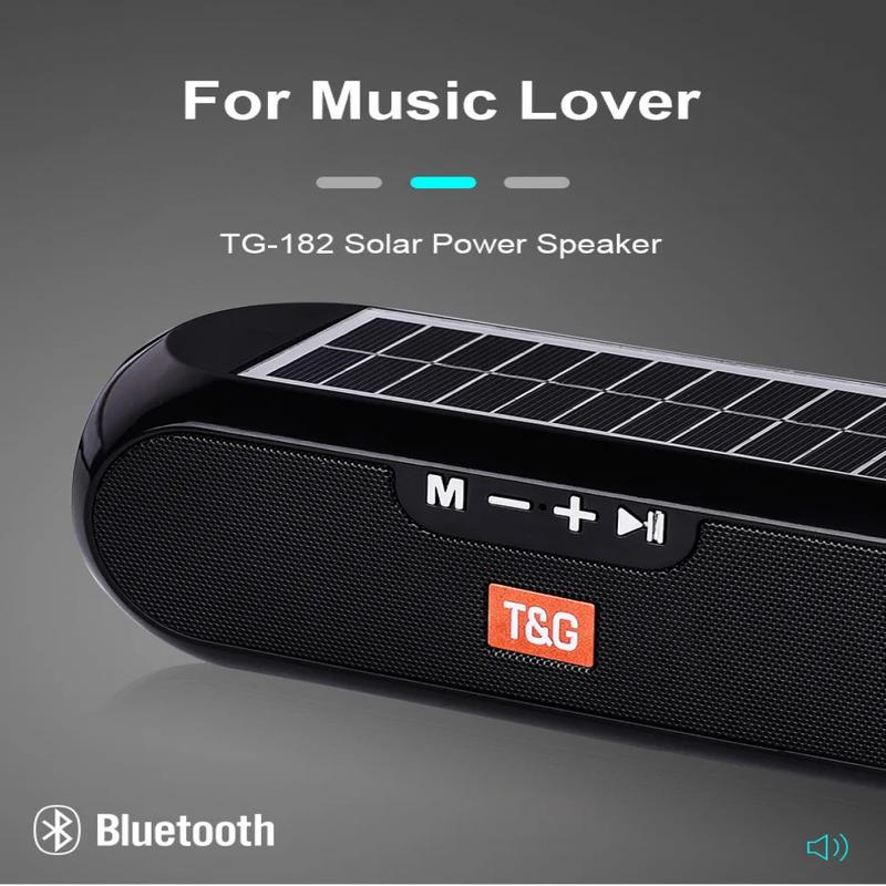 Portable Solar Charding Speakers Colutely Water Wireless Stereo Music CG182 Speaker Power Bank Boombox AUX FM Radio Big bass