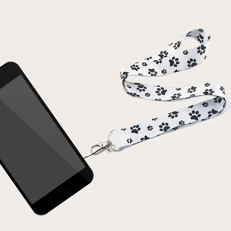 Cute Paw Print Phone Lanyard, Multifunctional Mobile Phone Strap, Universal Phone Charm for Phone Decor