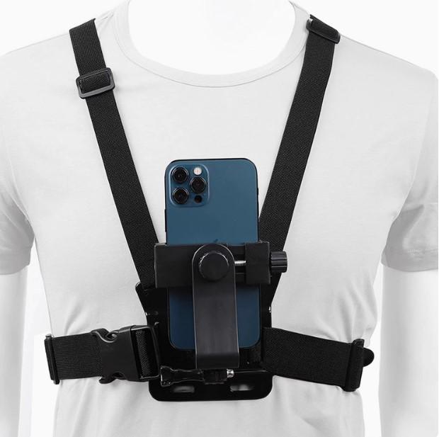 Multifunctional Mobile Phone Chest Bracket Strap Elastic Adjustable Mobile Phone Clip Mobile Phone Selfie Fixed Bracket Suitable For Sports Cameras, Mobile Phones, Etc, Sports Camera Strap